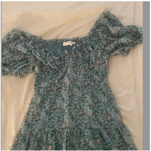 ⭐️ 🌻 Floral Puff Sleeve Peasant Fairy Cottage Picnic Summer Midi Maxi Dress - Picture 4 of 5